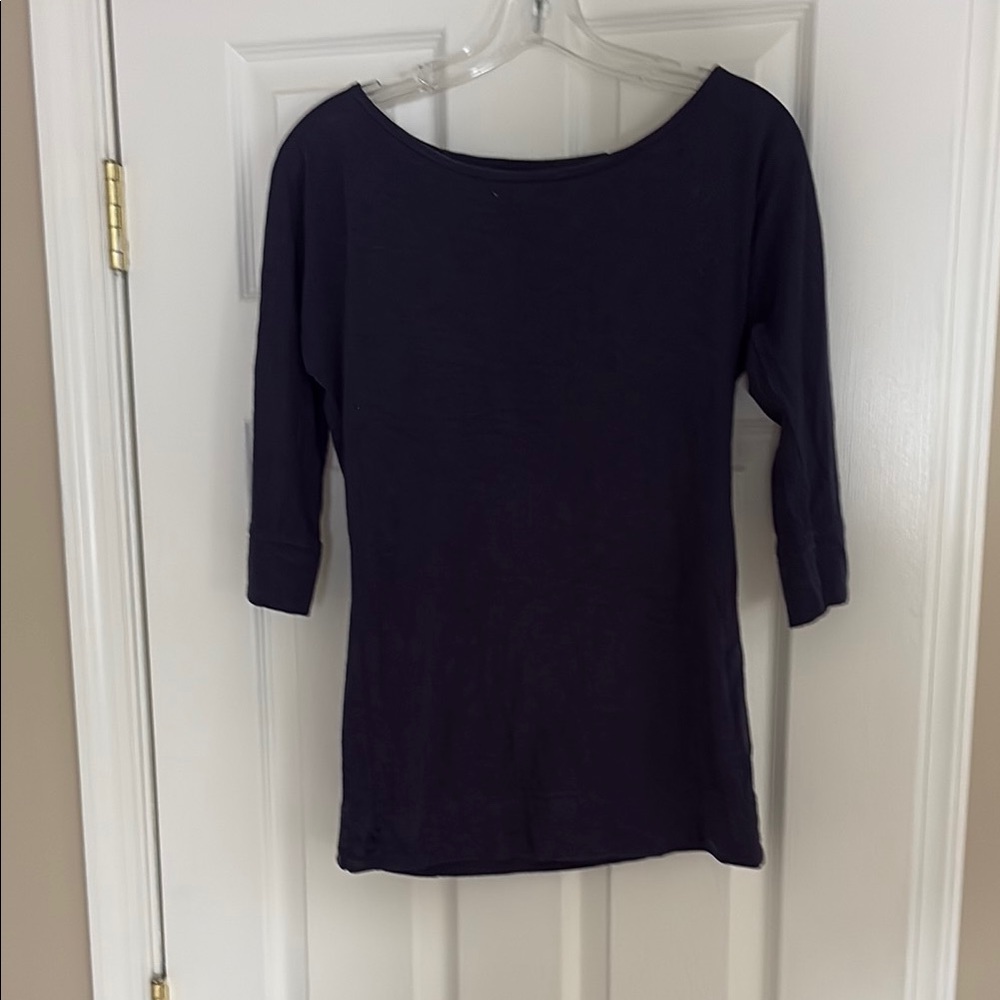 Lilly Pulitzer Navy Three-Quarter Sleeve Tee